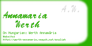 annamaria werth business card